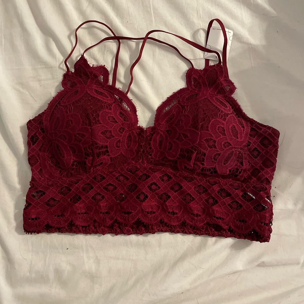 Burgundy bralette